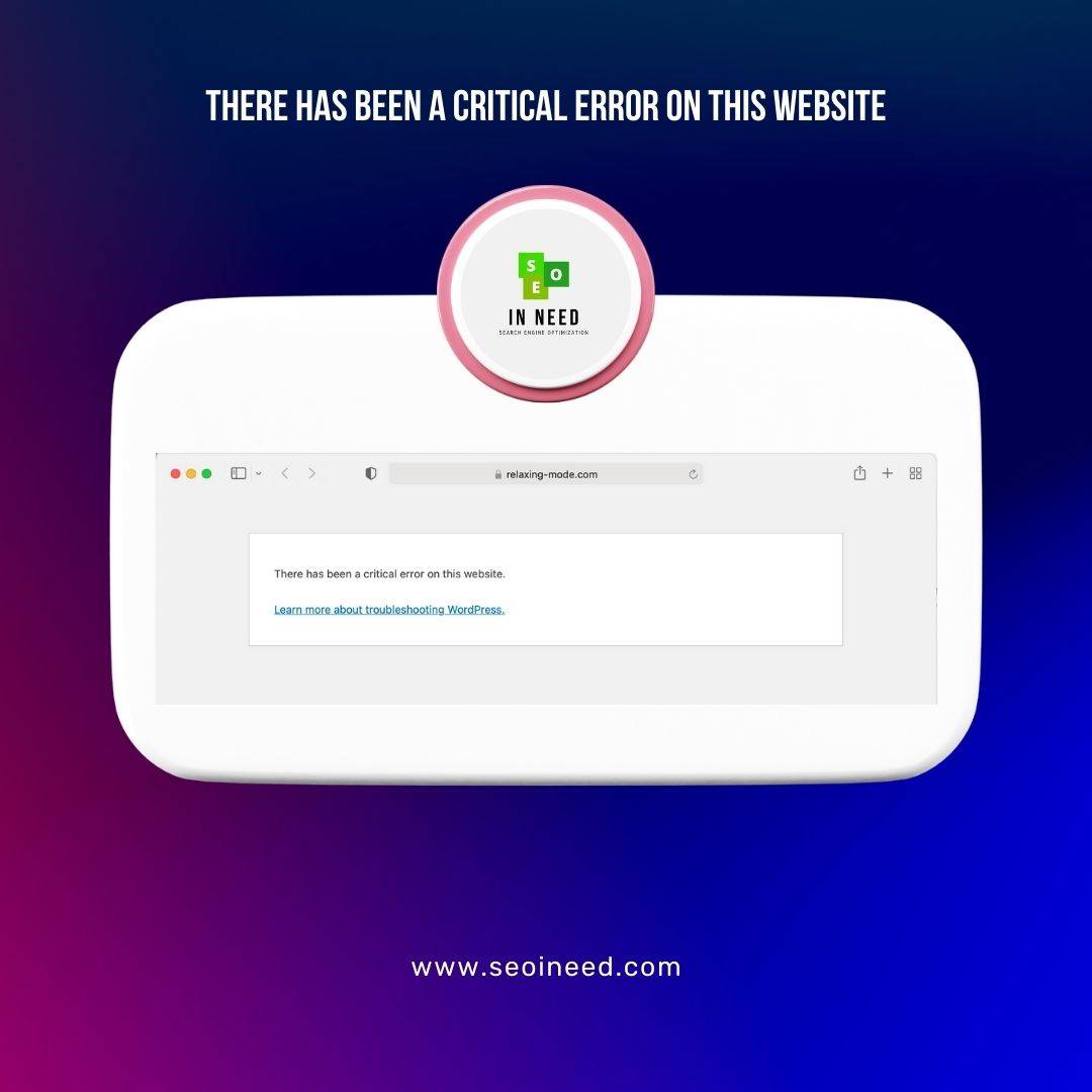 วิธีแก้ไขเว็บล่ม : There has been a critical error on this website